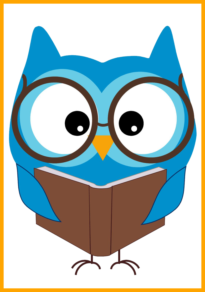 Fall Pumpkin Owl Clipart - Transparent Background Reading Clipart (860x1221), Png Download