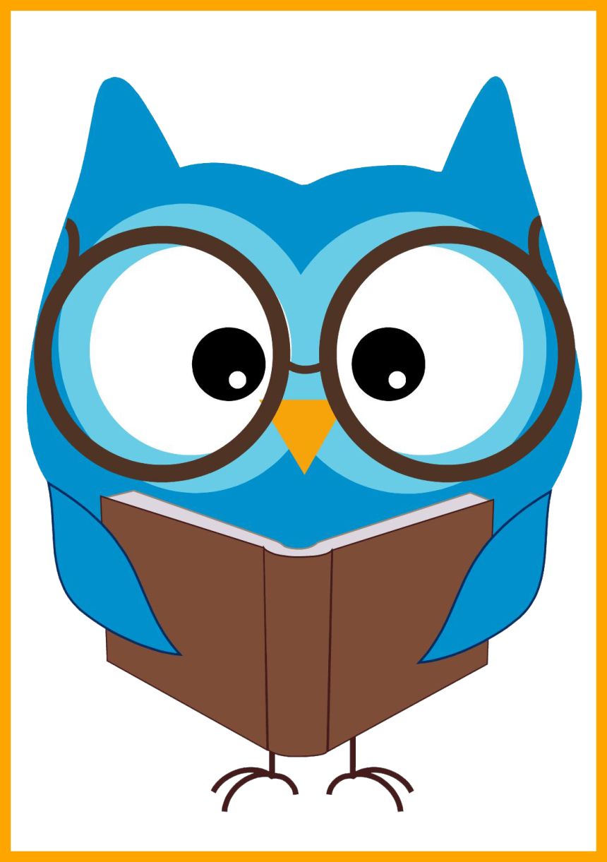 Fall Pumpkin Owl Clipart - Transparent Background Reading ...