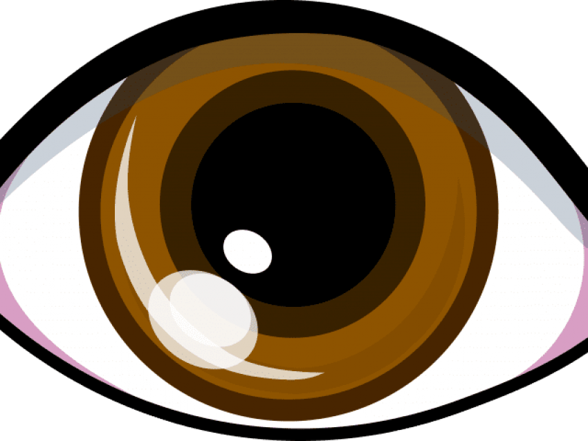 Cartoon Brown Eyes - Brown Clip Art Eye (640x480), Png Download