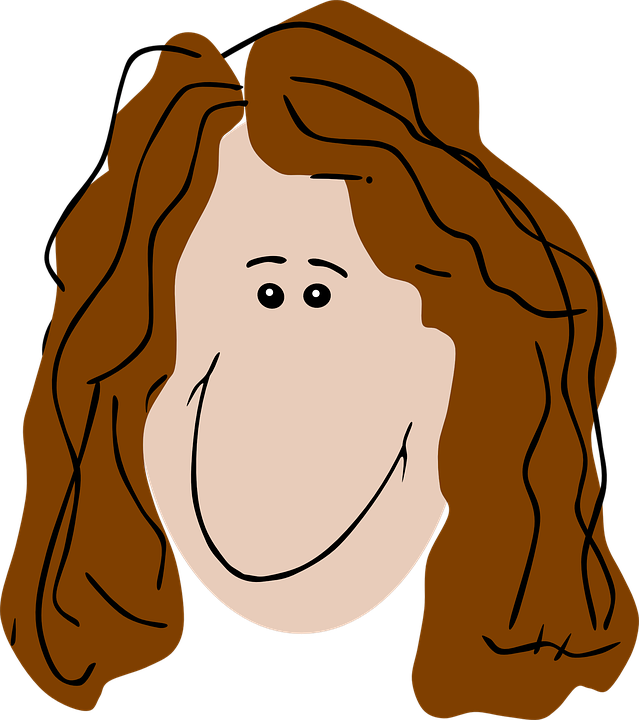 Download Brown Hair Clipart Woman Head Pencil And In Color Brown - Cartoon  Characters With Brown Curly Hair PNG Image with No Background 