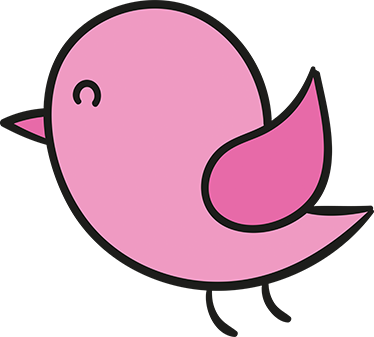 Vinilo Infantil Ilustración Pájaros - Pajaro Infantil (374x337), Png Download