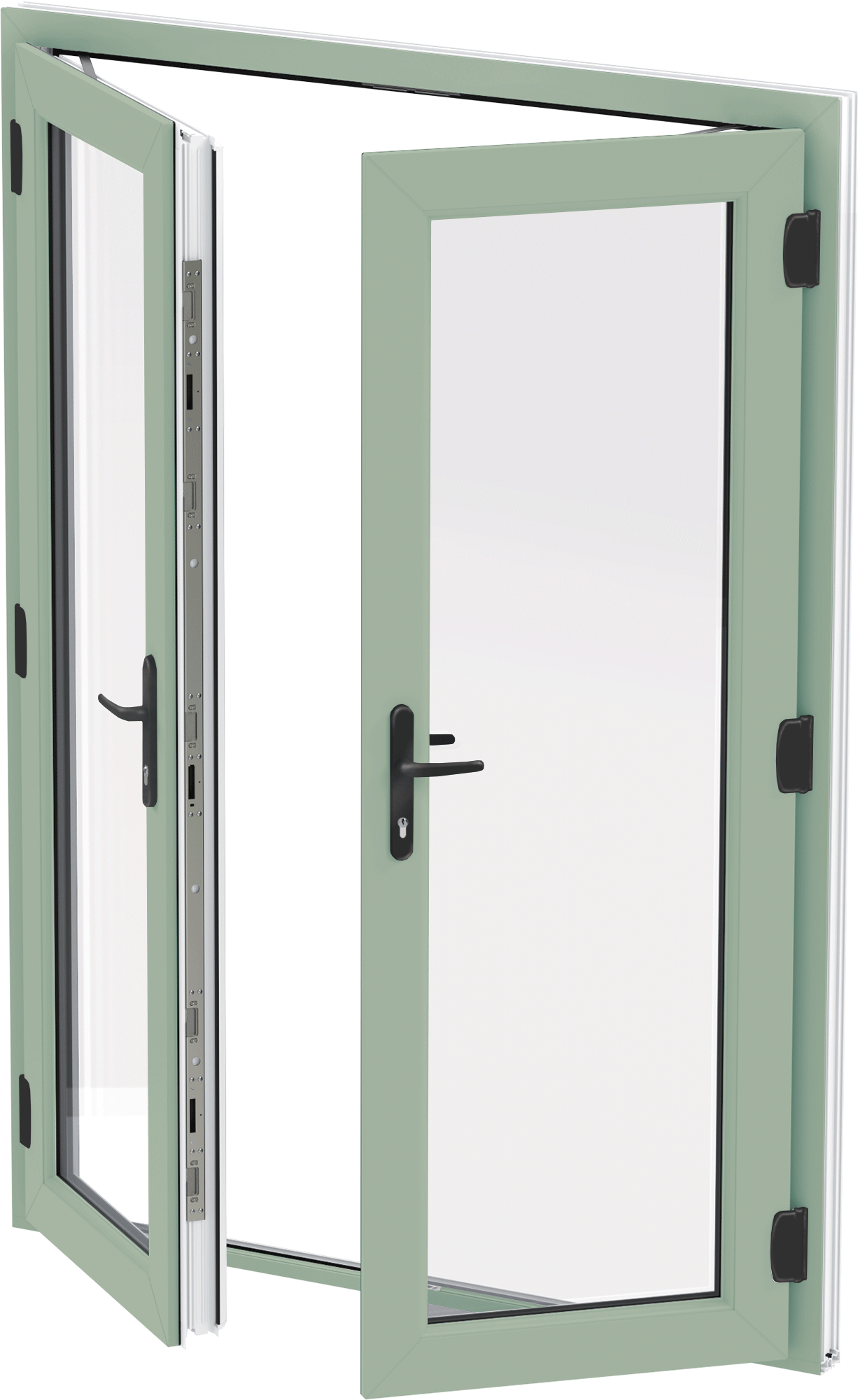 Chartwell Green Upvc French Door Wokingham - Window (1229x2000), Png Download