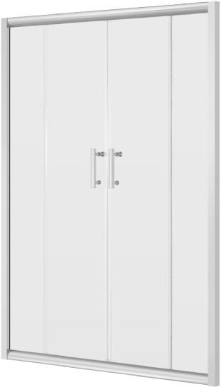 Double Door Png Download - Sliding Door Shower Enclosure (545x545), Png Download