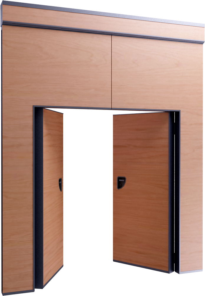 Stylist Special Panel Double Door 3d View - Computer-aided Design (695x1000), Png Download
