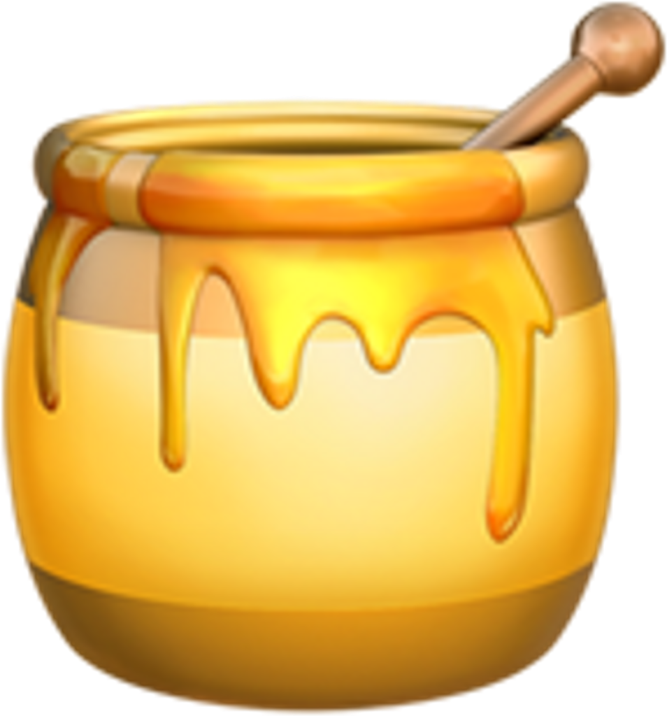 Honeypot Emoji Apple Ios11 Yellow Clip Freeuse Download - Honeypot Emoji (1024x1024), Png Download