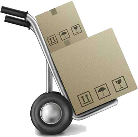 Moving Boxes On Cart - International Trade (849x565), Png Download