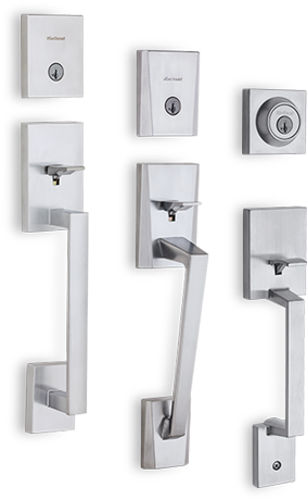 Fancy Commercial Double Door Hardware And Smart Locks - Kwikset 687amd-lip-s Amador Single Cylinder Sectional (600x528), Png Download