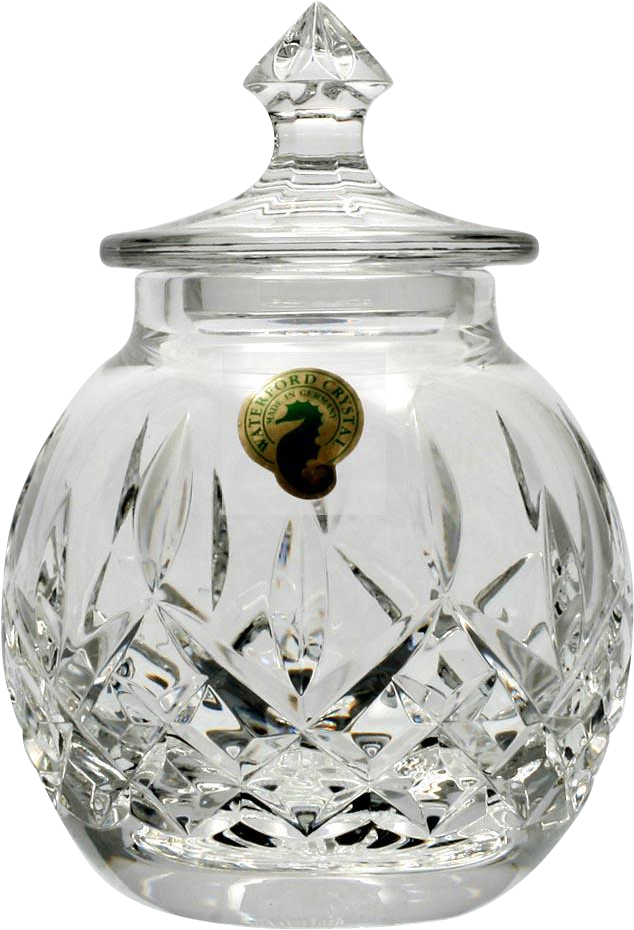 Waterford Lismore Crystal Honey Pot Hand Cut Irish - Urn (929x929), Png Download