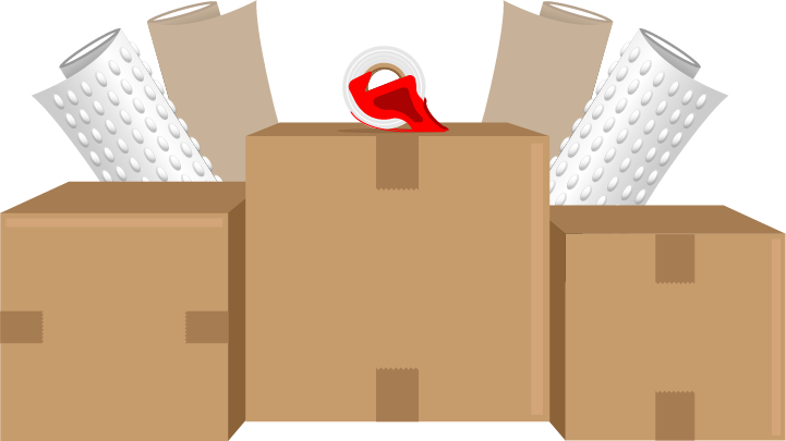 Moving Supplies - Illustration (721x405), Png Download