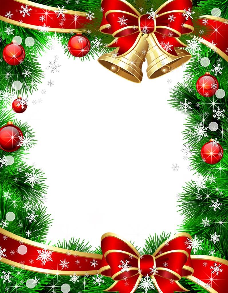 Download Christmas Card Background - Christmas Card Frame Hd PNG Image with  No Background 