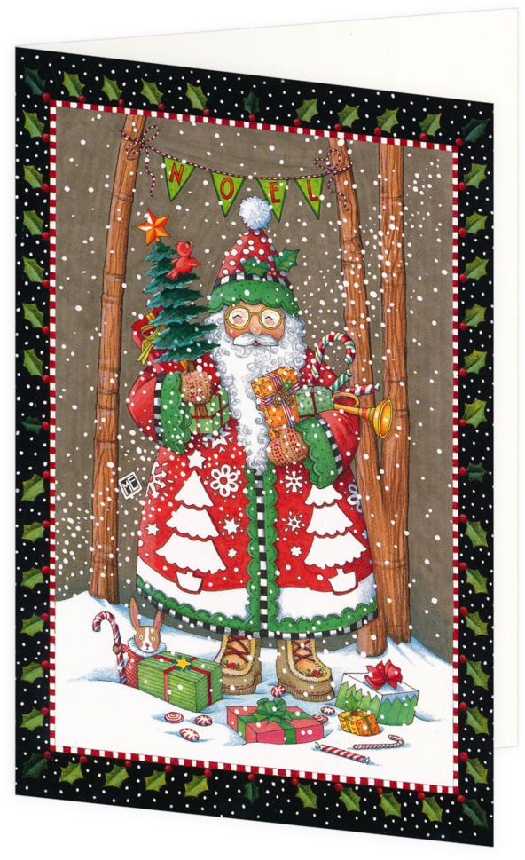 Jolly Santa Boxed Christmas Cards Jolly Santa Boxed - Christmas Cards (1024x1024), Png Download