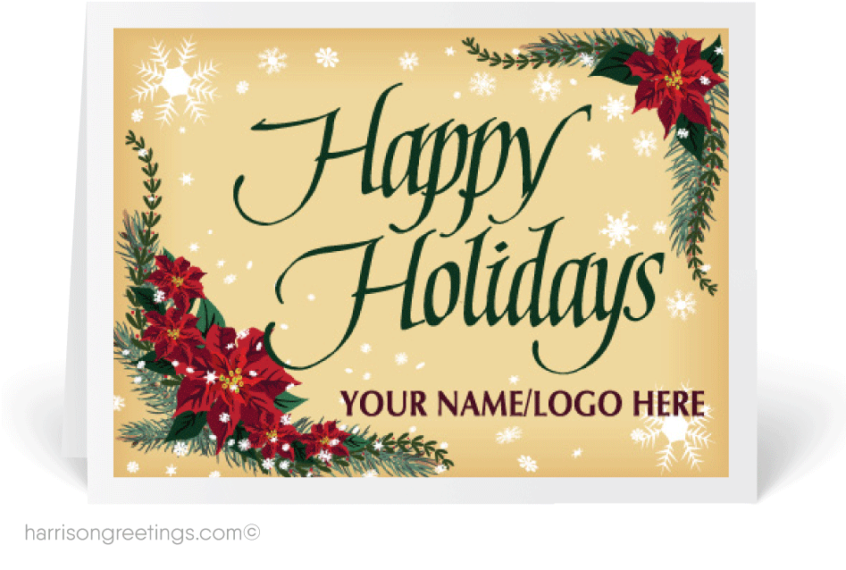 Famous Personalized Business Christmas Cards Embellishment - Greeting Card (946x704), Png Download