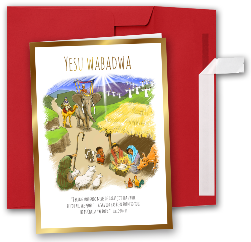 Gogo Christmas Card (1000x963), Png Download