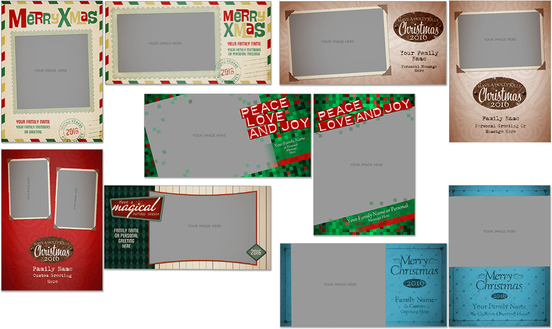 Retro Christmas Cards Photoshop Psd - Laptop (1080x646), Png Download