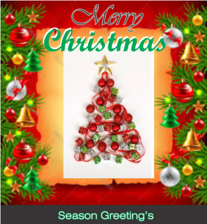 Christmas Card - Flitter Und Geschenk-weihnachtsbaum-postkarte Postkarte (607x466), Png Download