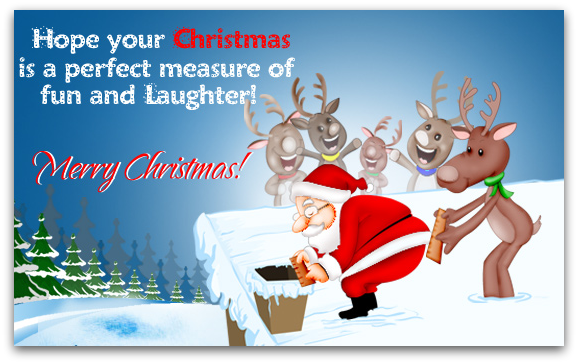 Christmas Greeting Cards Funny (578x364), Png Download