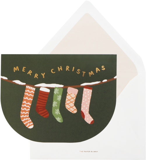 Merry Christmas Stocking Card Merry Christmas Stocking - Christmas Day (640x640), Png Download