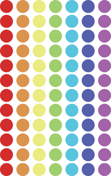 Colores Cálidos - Circulos De Colores Png (374x591), Png Download