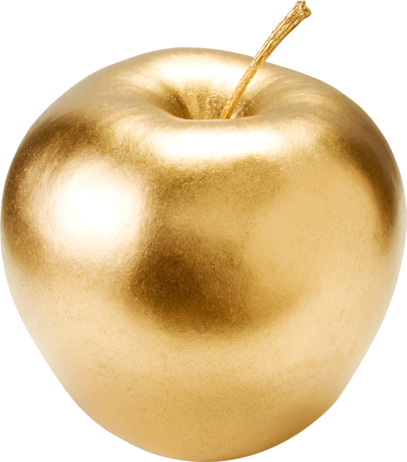 Gold Apple By Lenkinrom On Deviantart Png Download - El Libro Antitoxico (839x951), Png Download