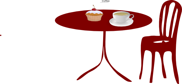Table And Chair Clipart (600x280), Png Download