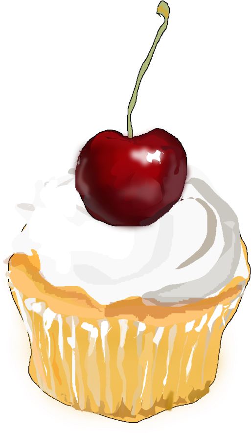 How To Set Use Cupcake Art Clipart - Cupcake Clip Art Small (523x900), Png Download