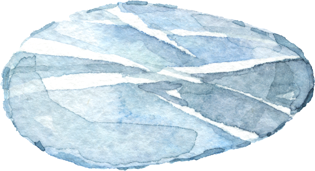 Png Ornamental De Hojas Redondeadas De Hielo Transparente - Blue (1024x557), Png Download