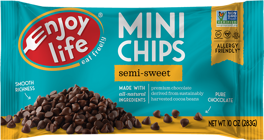 Enjoy Life Semi Sweet Chocolate Chips (1100x850), Png Download