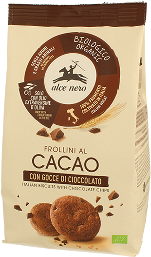 Organic Cocoa Biscuits With Chocolate Chips - Alce Nero Alcen Nero Organic Wholegrain Rice 17.6 Oz (640x640), Png Download