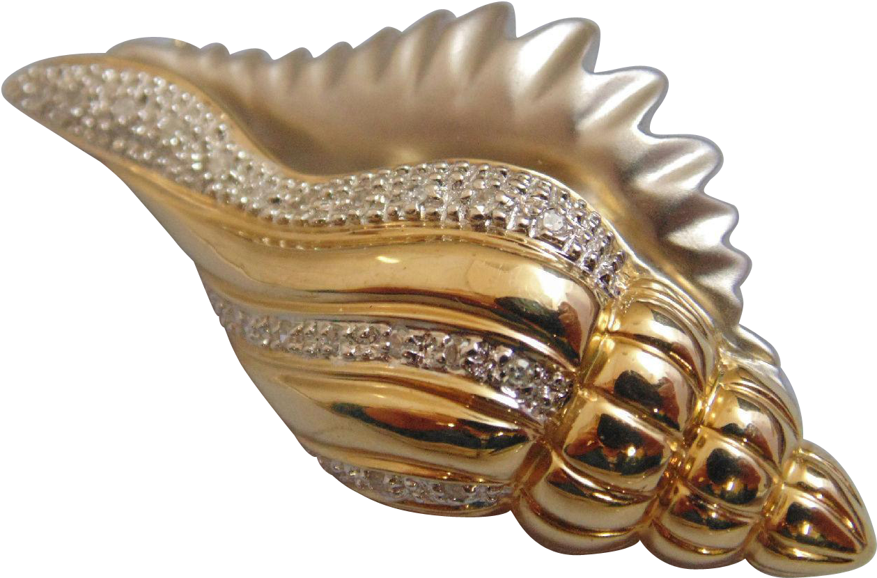 Conch Png Image Background - Gold Conch Png (1258x1258), Png Download