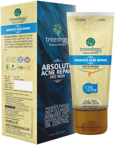 Acne Face Wash - Cleanser (405x500), Png Download