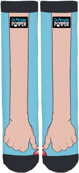 Pimple Popper Crew Socks - Dr Pimple Popper Socks (285x600), Png Download