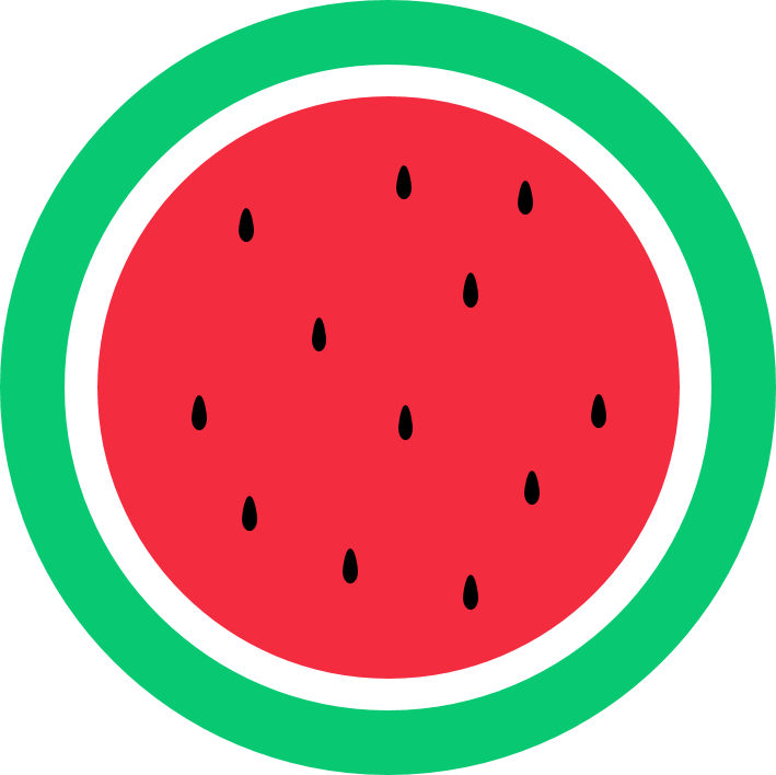 Plato Sandia - Circle (709x708), Png Download