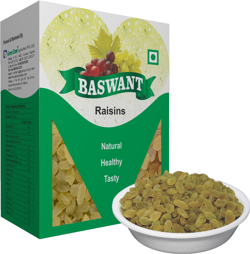 Regular Green Raisins - Baswant Regular Raisin (kishmish) Jumbo Seedless 1000 (1000x1000), Png Download