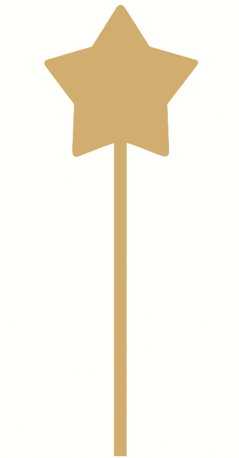 3mm Mdf Princess Wand - Maple Leaf (900x900), Png Download