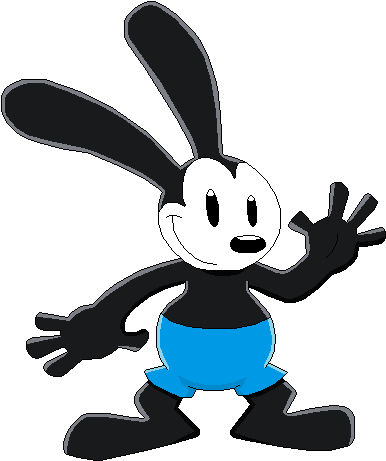Oswald The Lucky Rabbit Silhouette - Oswald The Lucky Rabbit Clipart (393x468), Png Download