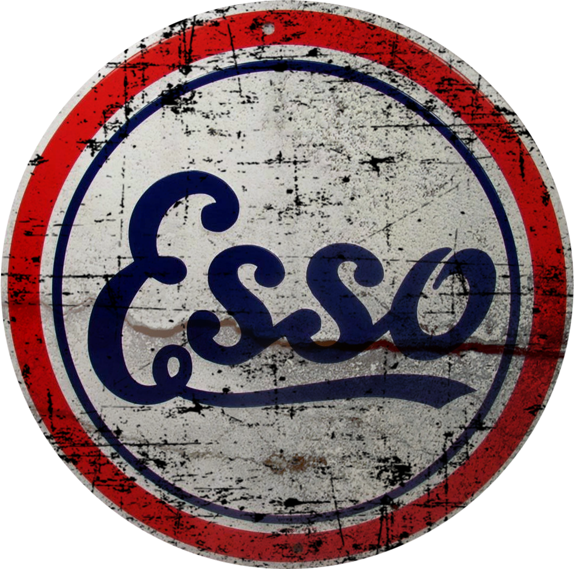 Vintage Esso Gasoline Sign Oil Gas Signs Pinterest - Vintage Decal (2400x2400), Png Download