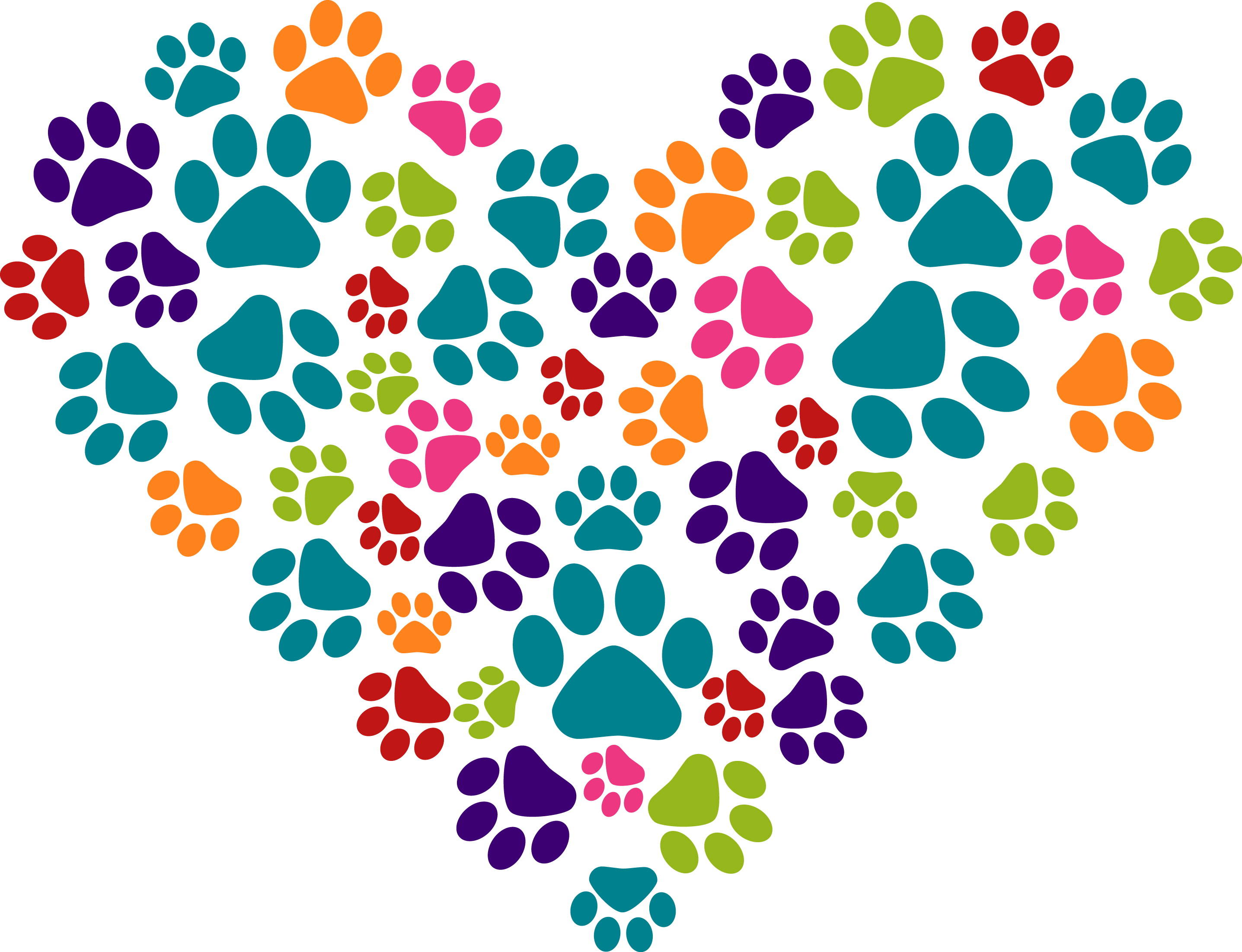 Sandia Animal Clinic Logo Heart - Cross-stitch (2873x2202), Png Download