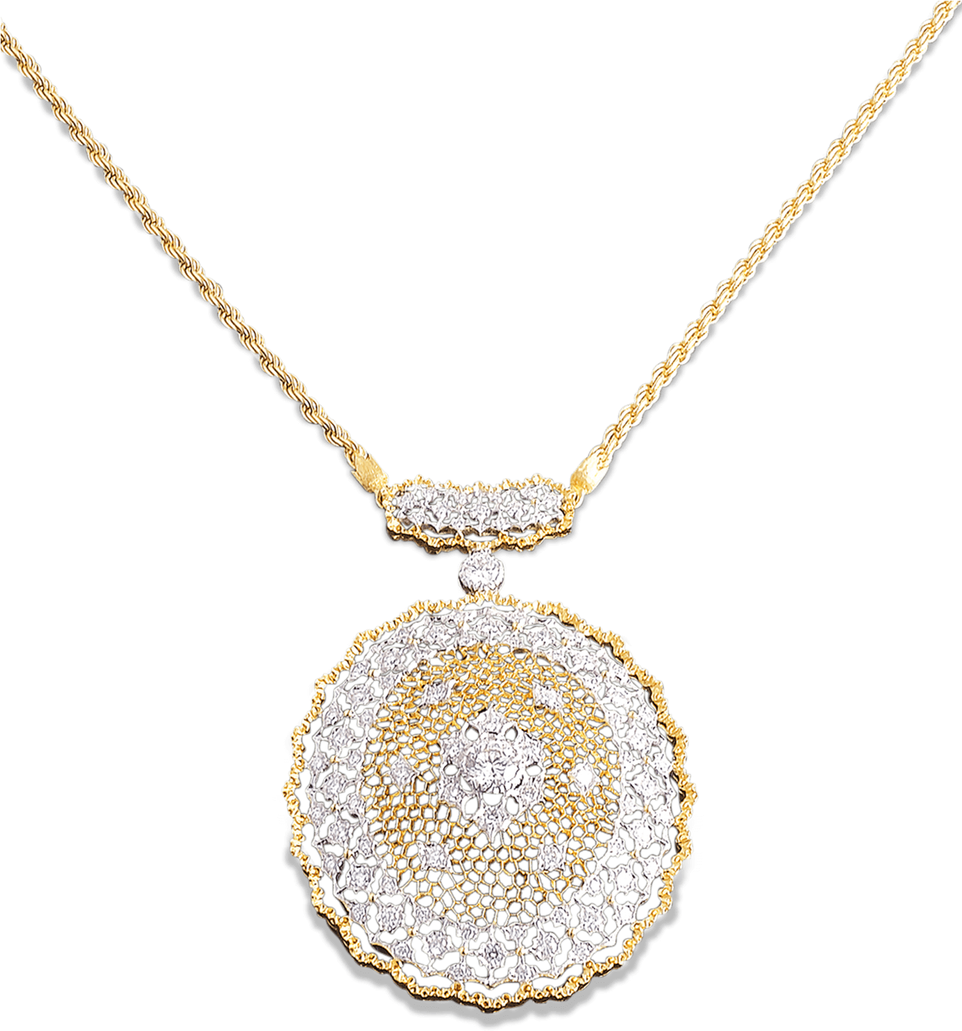 Buccellati Diamond Necklace - Celebrytka Ze Złota Cena (1400x1750), Png Download