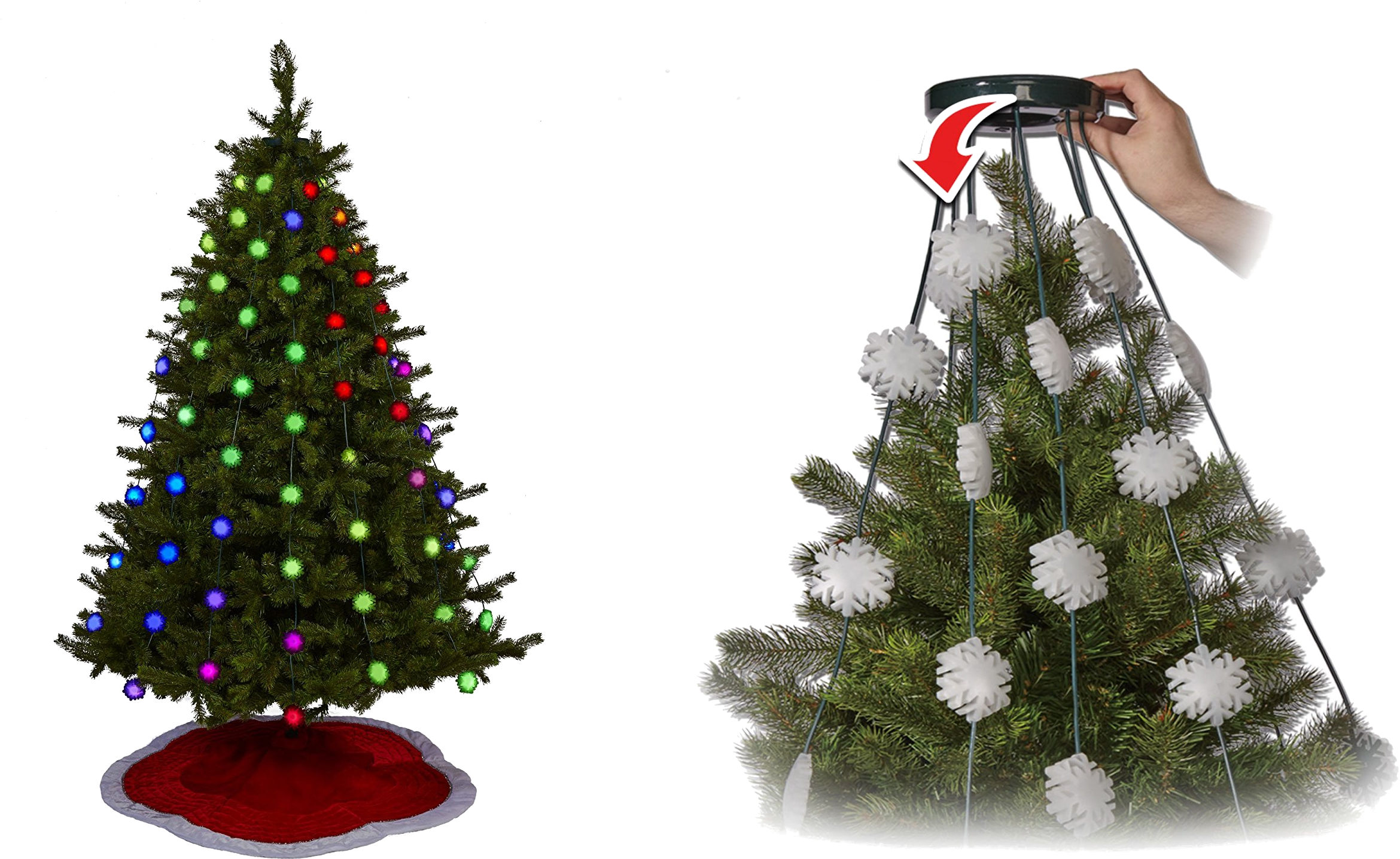Geek My Tree Glow Flakes Easy To Install Christmas - Geekmytree Gmt58575 Musical Glowflakes (3000x1500), Png Download
