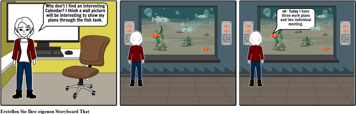 Fish Tank - Cartoon (1164x385), Png Download