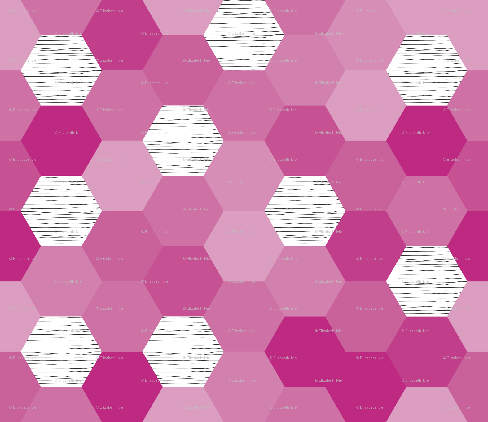 Hexagon Wholecloth / Monochrome By Ivieclothco - Customized (1575x1362), Png Download