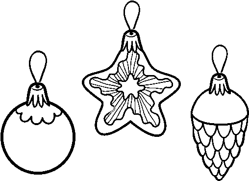 Dibujo De Decoraciones De Navidad Para Colorear - Decoracion De Navidad Para Colorear (600x470), Png Download