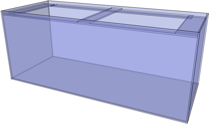 60x24x24 Tropical Glass Box - Tropical Glass & Construction Co (750x521), Png Download