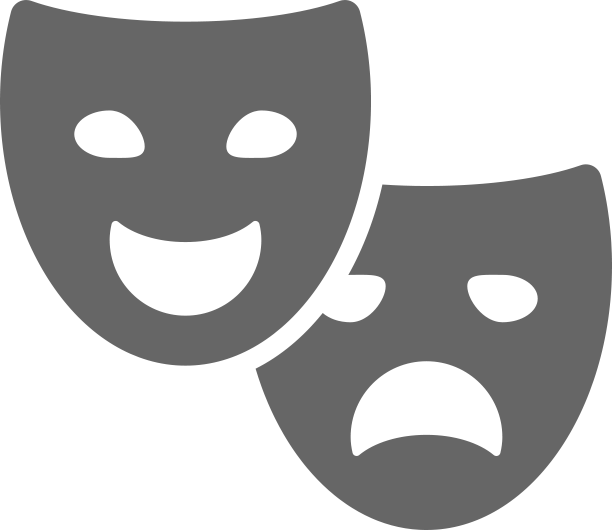 Marcola Schools Art Department - Theatre Masks Transparent Grey (612x530), Png Download