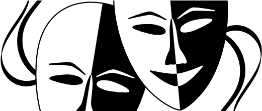 Drama M - Theatre Masks (600x220), Png Download