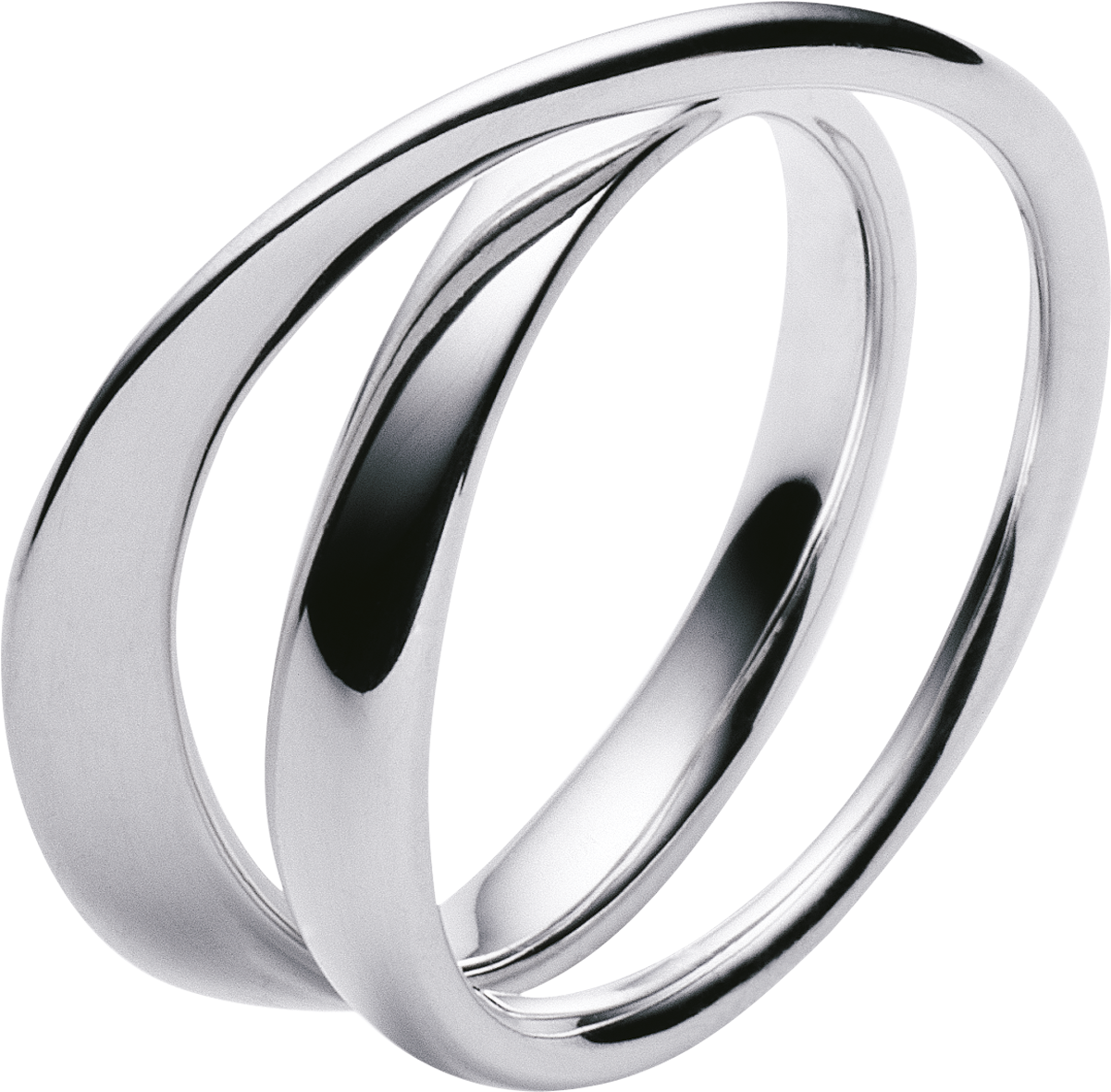 Möbius Ring - Sterling Silver - Silver Wedding Ring Transparent Background (1200x1200), Png Download