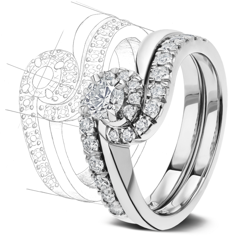 Luke And Megan's Love Of Surfing Inspired Megan's Bespoke - Engagement Ring (800x800), Png Download