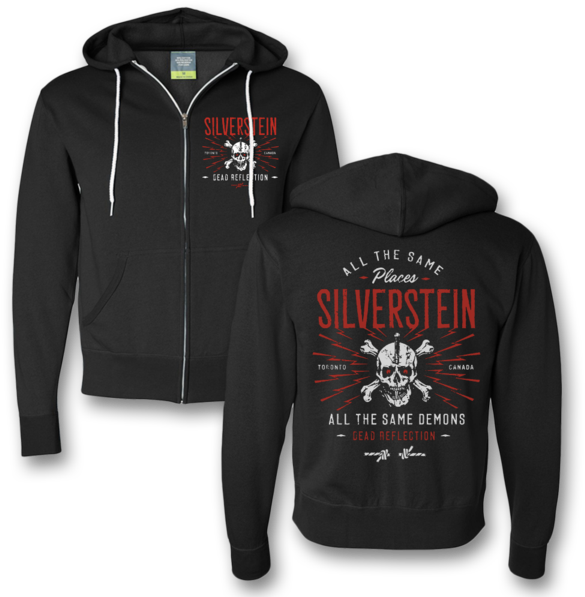 Demons Zip Hoodie - Silverstein Crow (600x600), Png Download