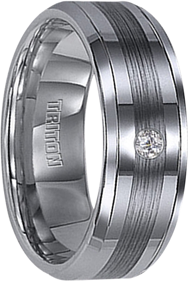Platinum Is A Highly Valued And Desired Metal With - Triton Tungsten Carbide Wedding Ring (603x600), Png Download