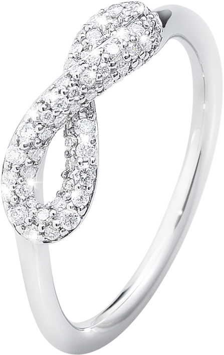 Sterling Silver With Brilliant Cut Diamonds - Georg Jensen Infinity Ring (1200x1200), Png Download